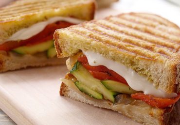 Roasted Vegetable and Goat Cheese Paninis