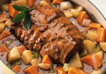 Maple Braised Veal Roast with Two Potatoes